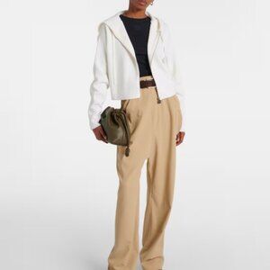 Loewe Anagram wool-blend zip-up hoodie